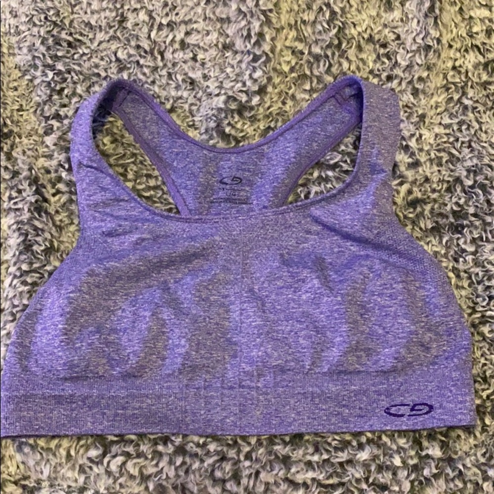 Purple sports bra